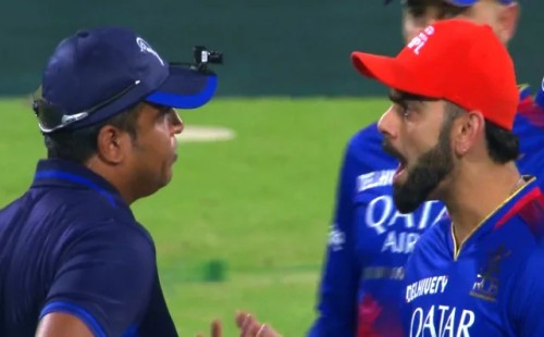 আম্পায়ারের সঙ্গে তর্কে জড়ালেন কোহলি 