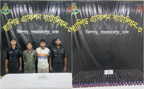 ৩৪৮ বোতল ফেনসিডিলসহ দুই মাদক কারবারি আটক 