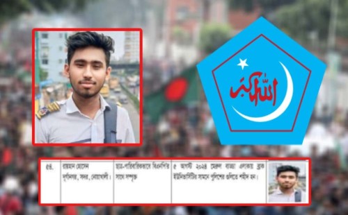 ছাত্রদলের তালিকায় থাকা অভ্যুত্থানে নিহত রায়হান ছাত্রশিবির করত, দাবি চাচার 