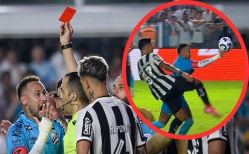 হাত দিয়ে গোল করে লালকার্ড পেলেন নেইমার 