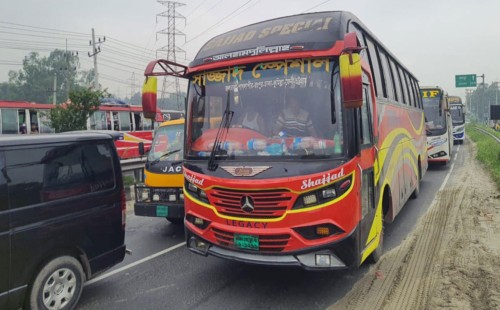 ঢাকা-টাঙ্গাইল মহাসড়কে ২৫ কিলোমিটারজুড়ে যানজট 