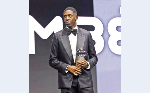 ফিফা দ্য বেস্ট: বর্ষসেরা ফুটবলার উসমান দেম্বেলে 