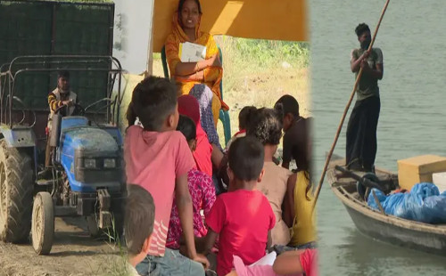 ভোটের দিন ট্রলারে করেই কেন্দ্রে যাবেন চরের ভোটাররা 